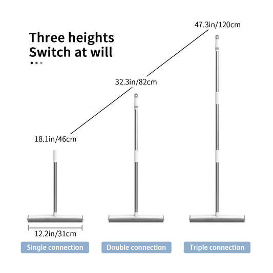 Pet Hair Remover Rubber Broom for Carpet & Hard Floors1